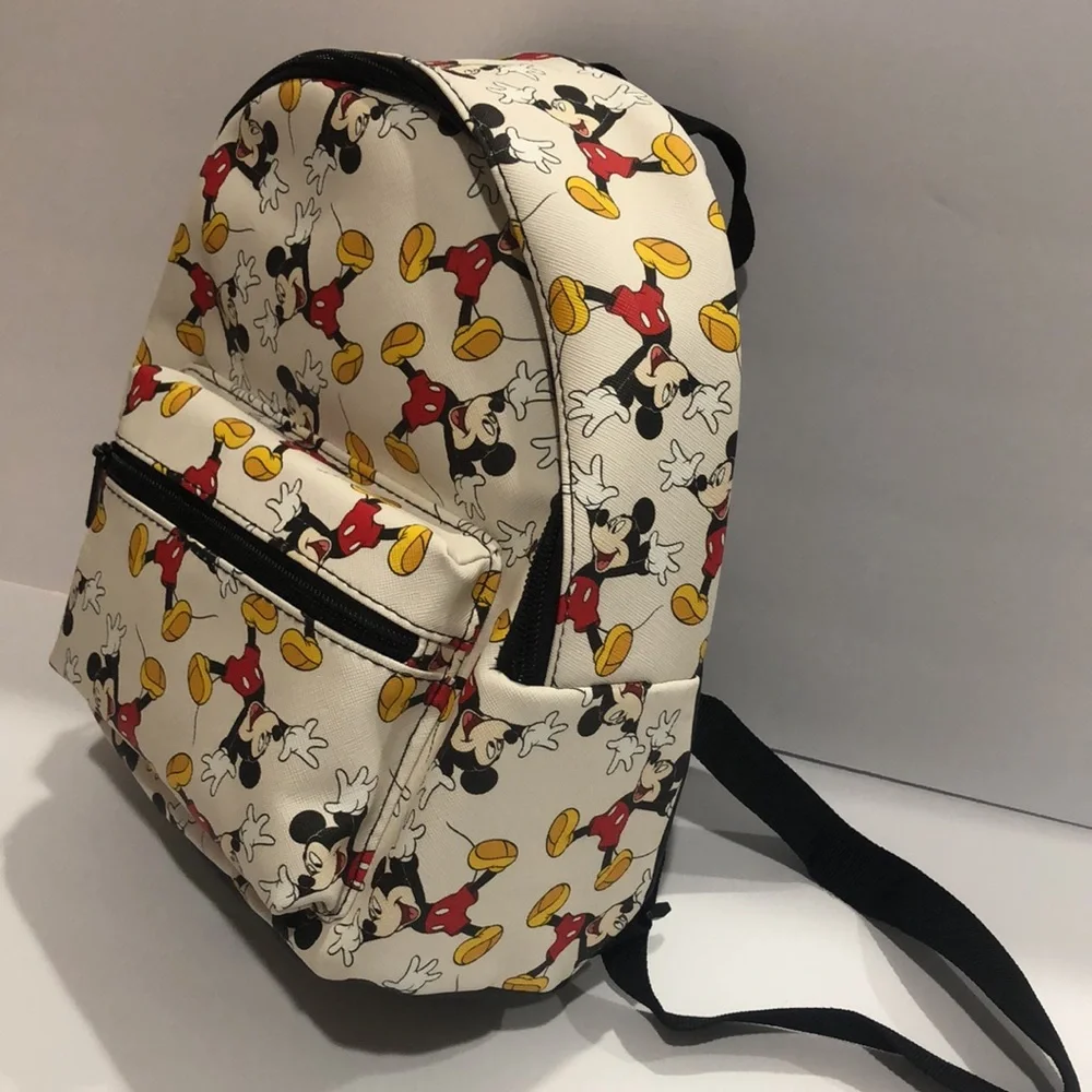 Disney Mickey Mouse off white Mickey Mouse printed backpack new‎
